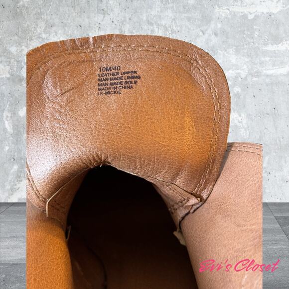 Lucky Brand Women's Ankle Boot Size 10 Slip On Brown Suede Round Toe Booties - Picture 14 of 14